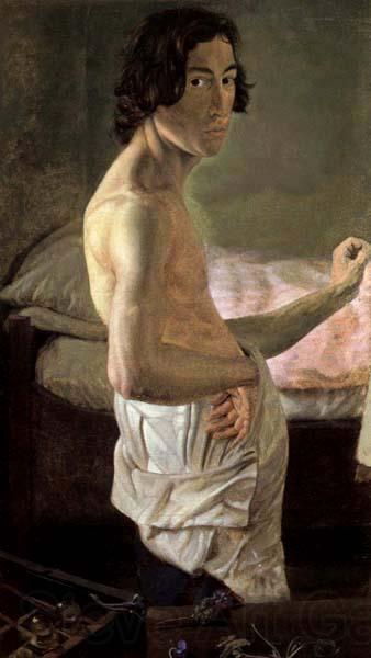 Emil janssen Self-Portrait Norge oil painting art